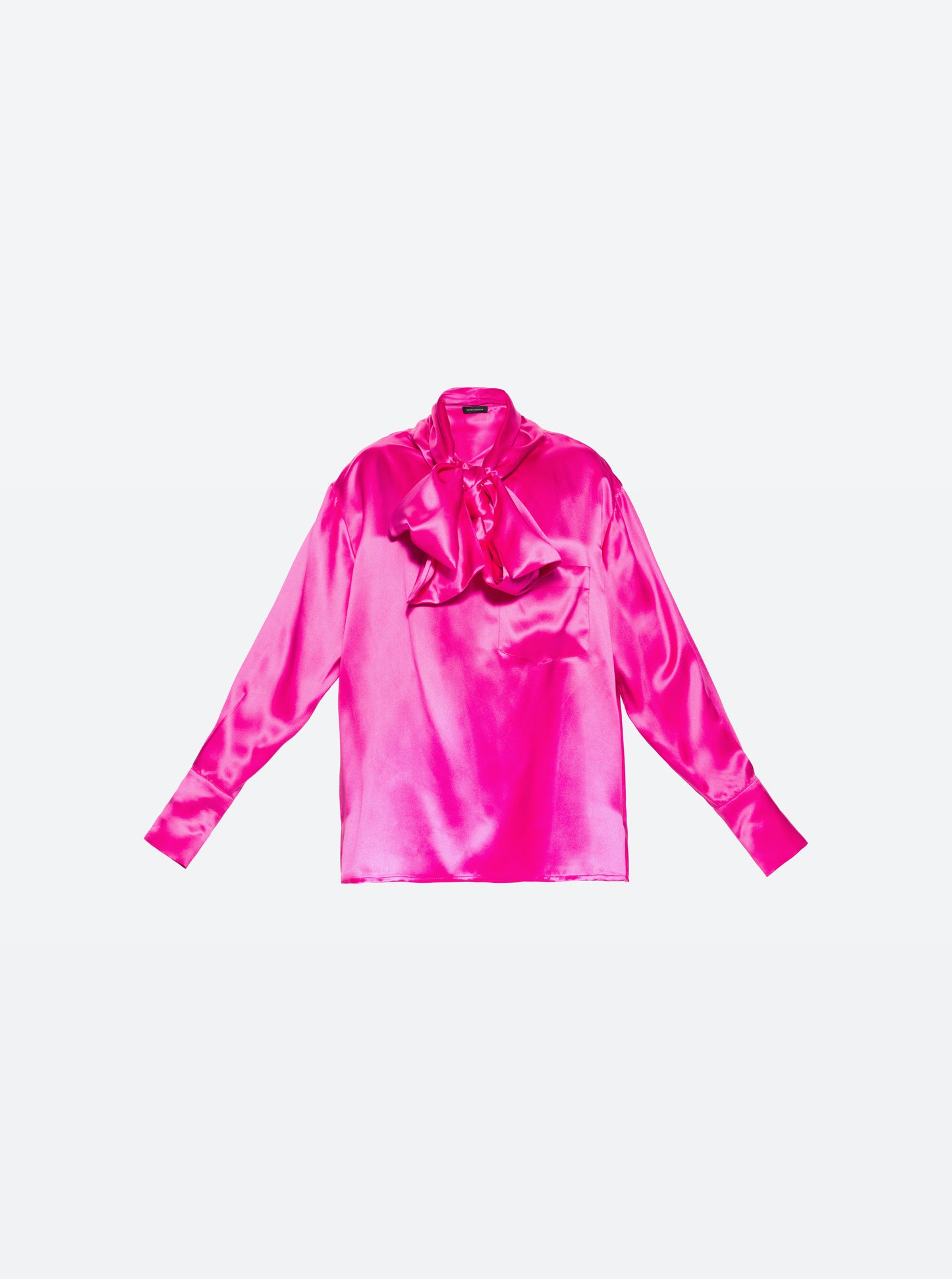 Silk tie blouse