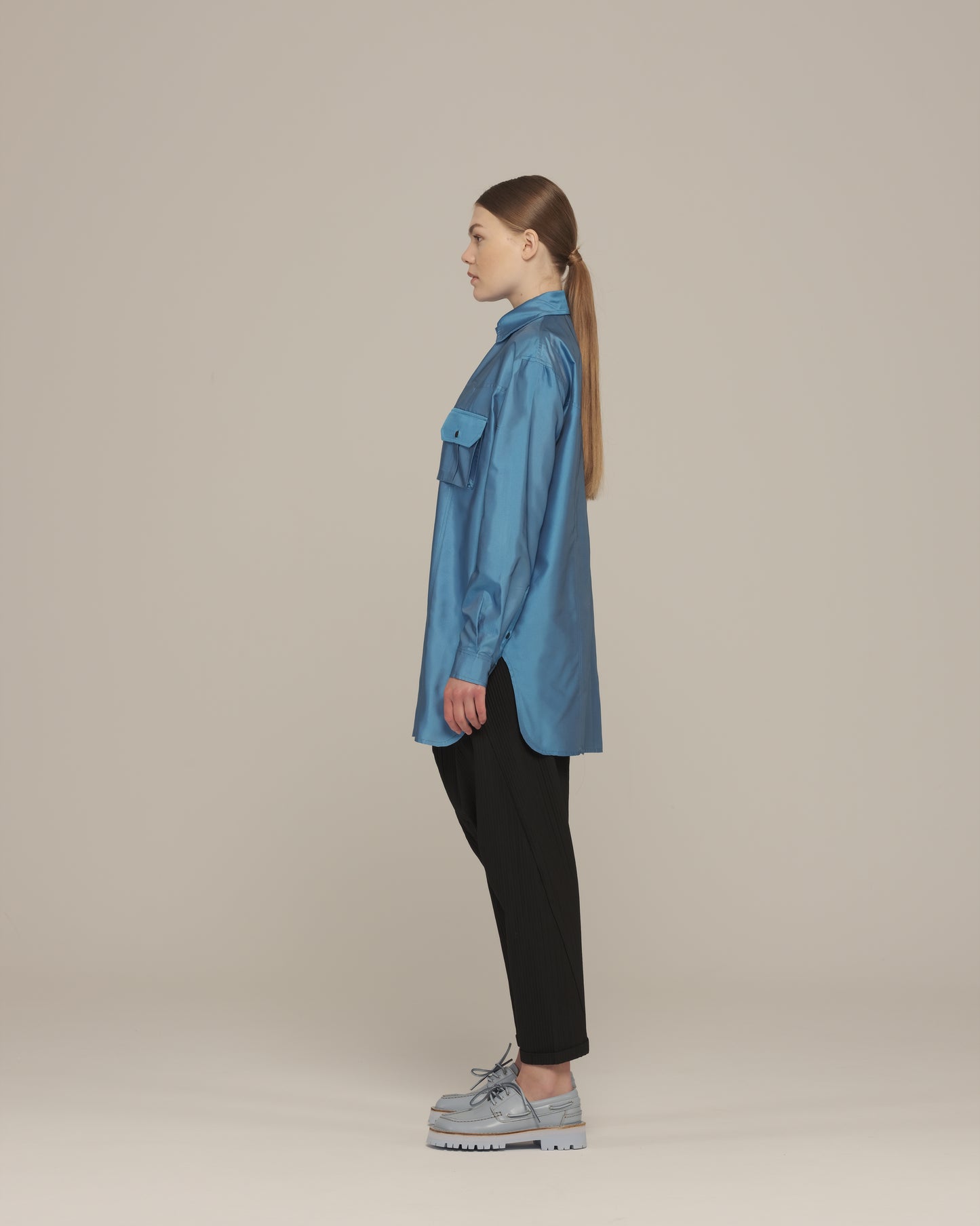 Oversized button-down shirt