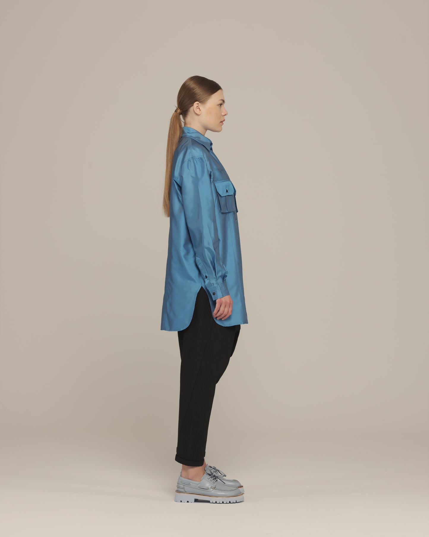 Oversized button-down shirt