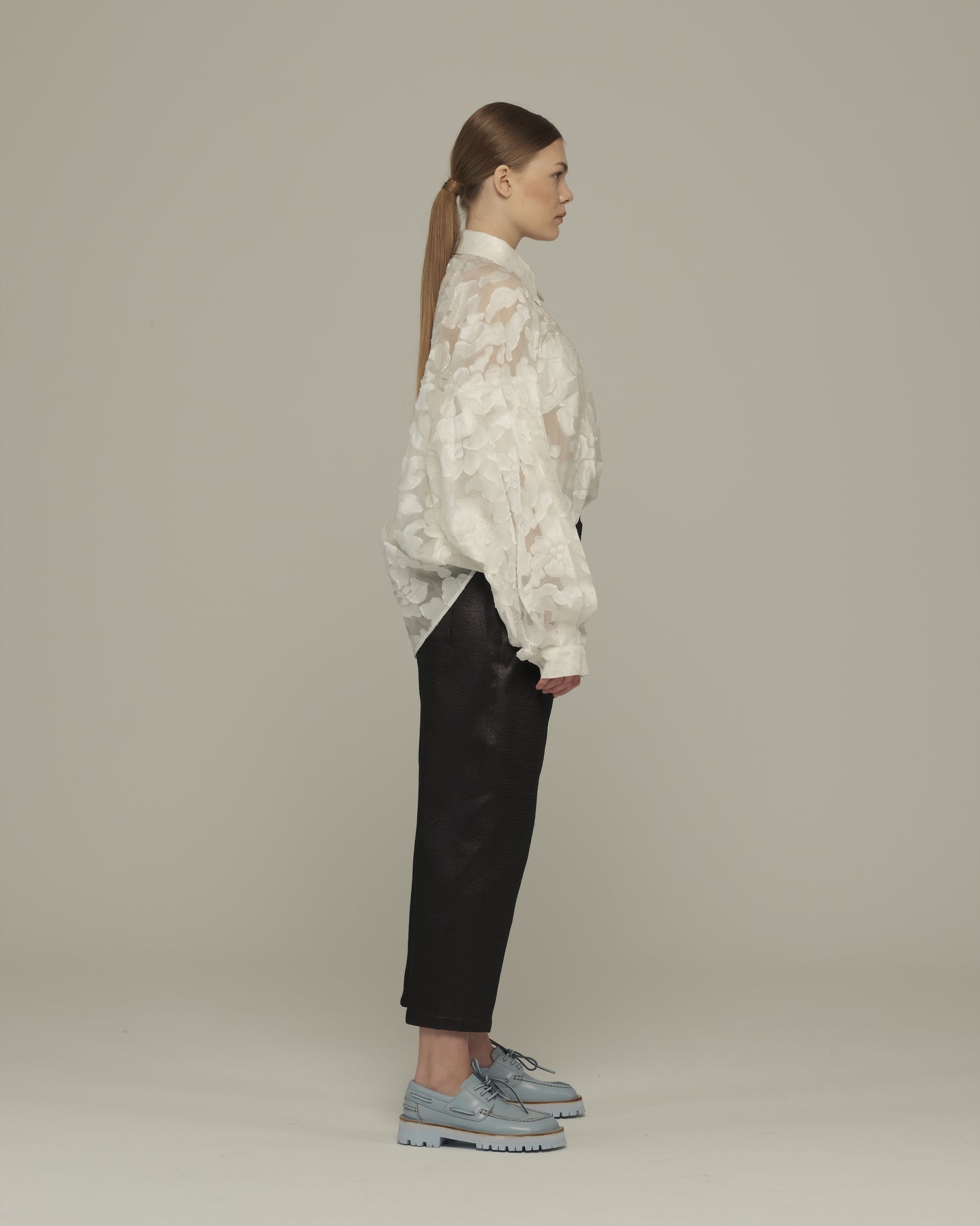 Floral Puffy sleeve shirt