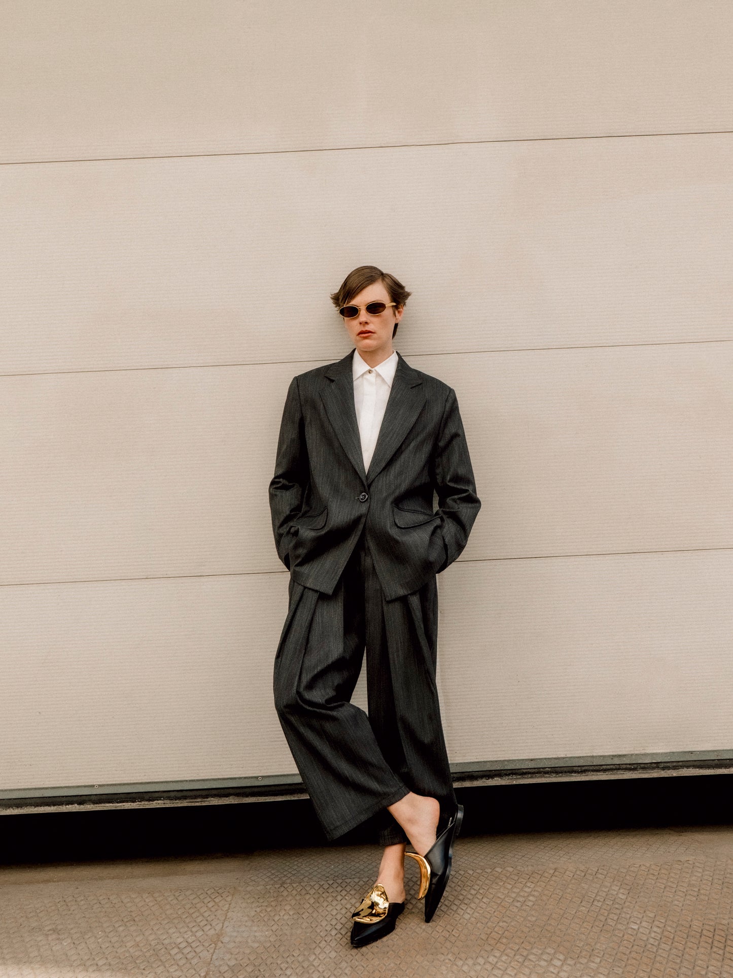 Power shoulder jacket